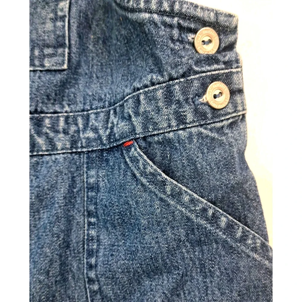 Girl's 6X JUST FRIENDS Denim Blue Jean‎ Dress Jumper Classic Embroidered Cotton